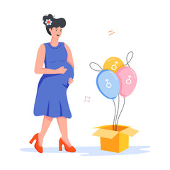 Festival Celebrations Flat Character Icons