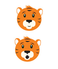 head tiger vector with expression for special design 