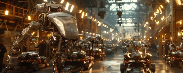 Write a historical fiction novel set during the industrial revolution, where a visionary inventor revolutionizes the car manufacturing industry with the introduction of robotic arms on the production