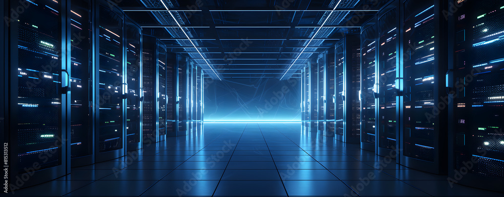 Wall mural data server banner data center banner cloud storage banner computer storage banner data server cabin