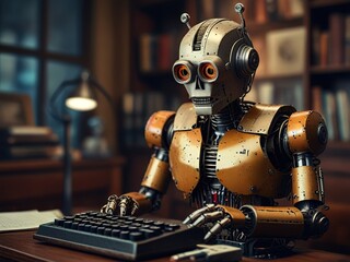 Fototapeta premium Use robots to work
