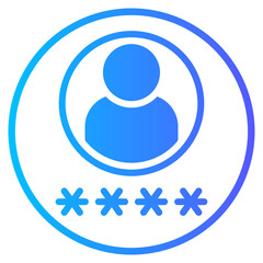 password gradient icon