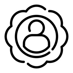 badge line icon