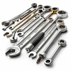 Fototapeta premium Photo of Mechanic's Tool Set ,isolated on white background