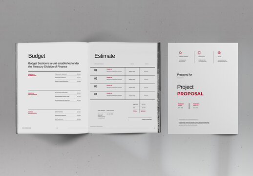 Red Project Proposal Brochure Layout