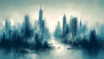 Fototapeta premium misty morning in the city