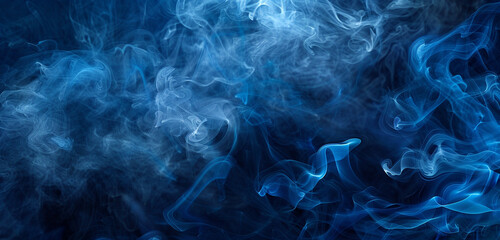 Atmosphere-rich midnight blue smoke swirls, ideal for dramatic visuals.