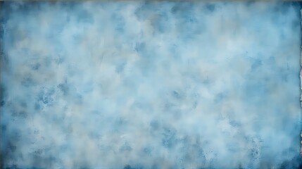 A blue background with a very rough texture. Light blue background texture, for posters, banners, and digital backgrounds. Dark blue border, old grunge texture, abstract light blue paper, old painted
