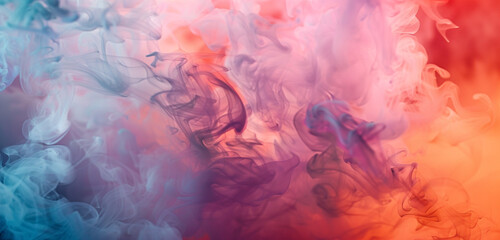Dynamic coral smoke dancing with energy, suitable for vibrant visuals.