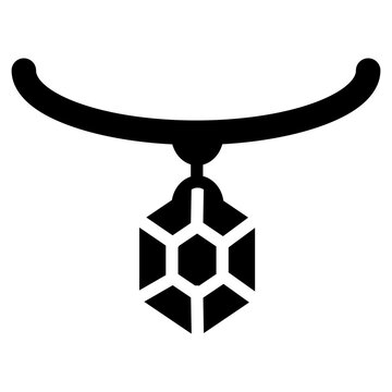 Pendant Icon in Solid Style