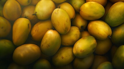 zoomed-in shot of a real yellow mangoes photo
