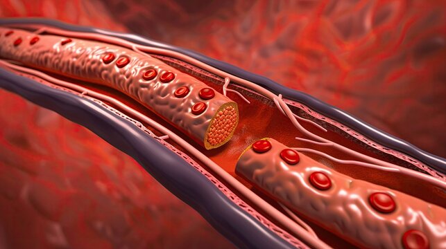 Illustration of arterial plaque detected in early stages