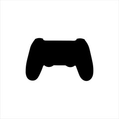 Gaming console silhouette isolated on white background. Console icon vector illustration.