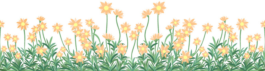 Orange flowers border