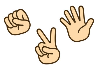 ジャンケン　グーチョキパー　ハンドサイン