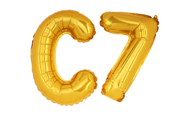 Golden word & number C7 isolate no white background.png