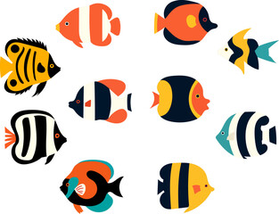 Naklejka premium fish image grp