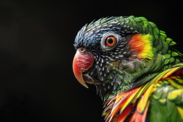 Fototapeta premium closeup colorful of parrot, bird