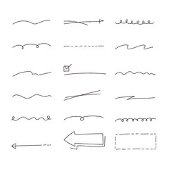 手描き風線素材セット