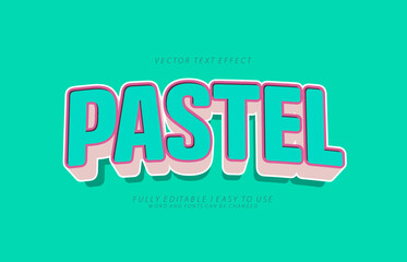 3d editable pastel text style effect