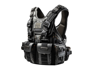 Police military special force armor steel vest isolated
