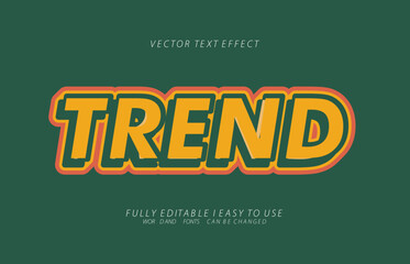 3d editable trend text style effect