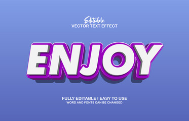 3d editable enjoy text style effect