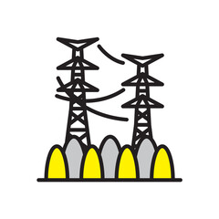 送電線　後発電線　電線