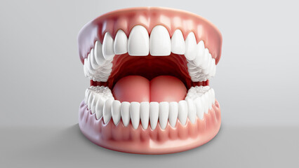 Obraz premium clean white teeth It shows very good dental health care.