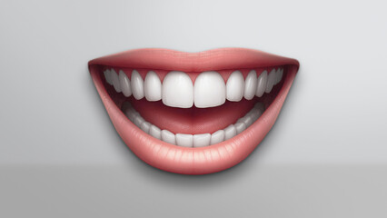 clean white teeth It shows very good dental health care.