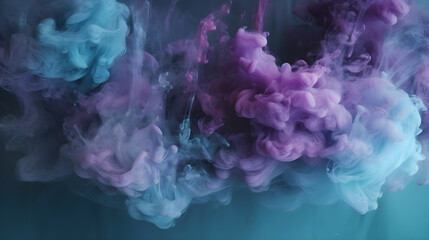 Fototapeta premium Beautiful motion colorful smoke isolated on black background. 