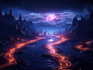 Background lights trail high speed