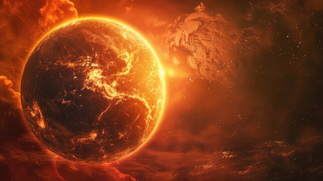 The planet was radiant