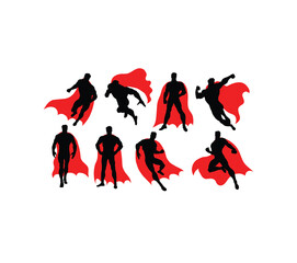 Superhero Silhouettes, art vector design
