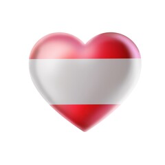 flag with ribbons, rosette, peruvian flag, 3d illustration