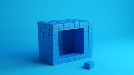 Digital technology future style blue box poster background