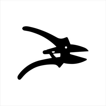 recommend clip art: Hand pruner silhouette icon logo vector illustration isolated on white background