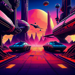 사이버 펑크 배경