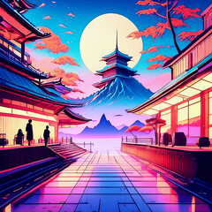 일본 사이버 펑크 배경