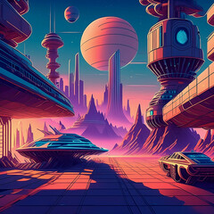 사이버 펑크 배경