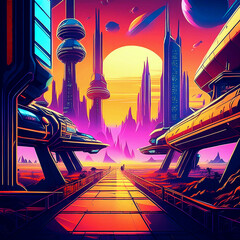 사이버 펑크 배경