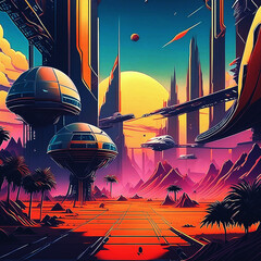 사이버 펑크 배경