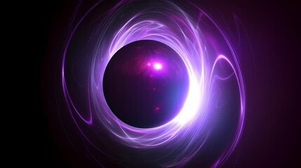 Digital technology purple black universe planet poster background