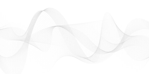 Abstract template background with wave design. Vector art. White or gray abstract wave line background.