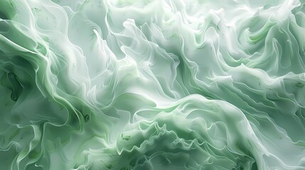 Digital technology green and white flowing lines poster PPT background