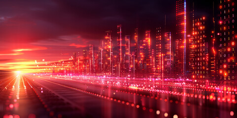 Obraz premium Abstract background of technology, global data transfer