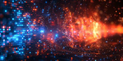 Obraz premium Abstract background of technology, global data transfer