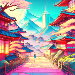 한국 사이버 펑크 배경