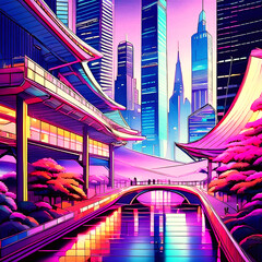 한국 사이버 펑크 배경