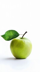 Nature's Gift: An apple on a white background, showcasing the beauty of nature's bounty. 3D. Realistic. Printing. Generate AI.